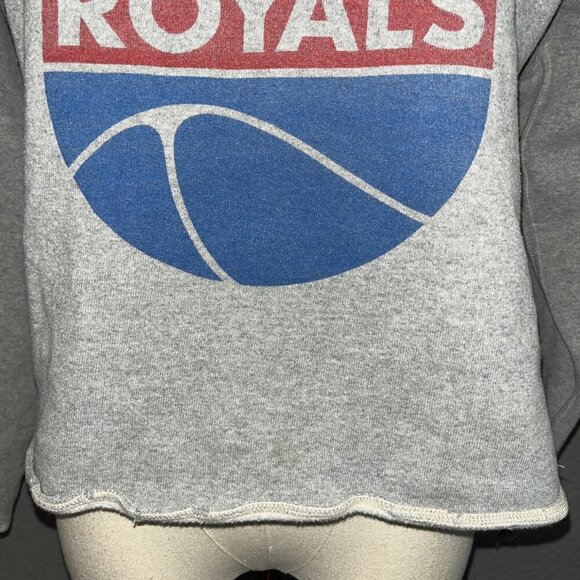 VINTAGE 60's CINCINNATI ROYALS AKA SACRAMENTO KINGS CROPPED WOMEN'S SWEATSHIRT - Picture 4 of 11